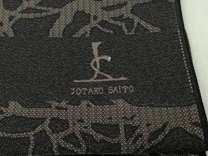 平和屋本店▽極上　キモノデザイナー　斉藤上太郎　お召　単衣　薔薇　バラ　反端付き　逸品　DZAB8119kh6