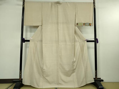 平和屋本店▽極上　本塩沢　単衣　蚊絣　酒井織物謹製　証紙付き　逸品　DZAB8122kh6