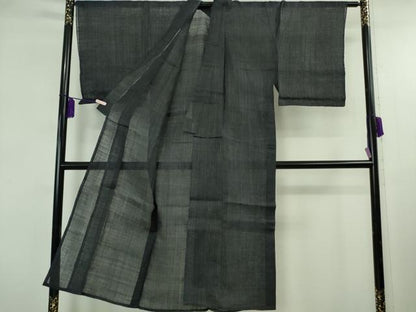 平和屋本店＊極上　夏物　男性　重要無形文化財　本場宮古上布　苧麻　縞　逸品　DZAB8124kh6