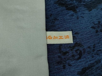 平和屋本店▽極上　前田仁仙　仁仙更紗　小紋　単衣　更紗花鳥文　鬼しぼ縮緬　逸品　未使用　DZAB8135kh6