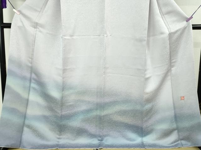 平和屋本店●最高級　二代目　久保田一竹　幻の辻が花　訪問着　背抜き仕立て　暈し染め　金通し地　ロング丈　逸品　DZAB8136kh6