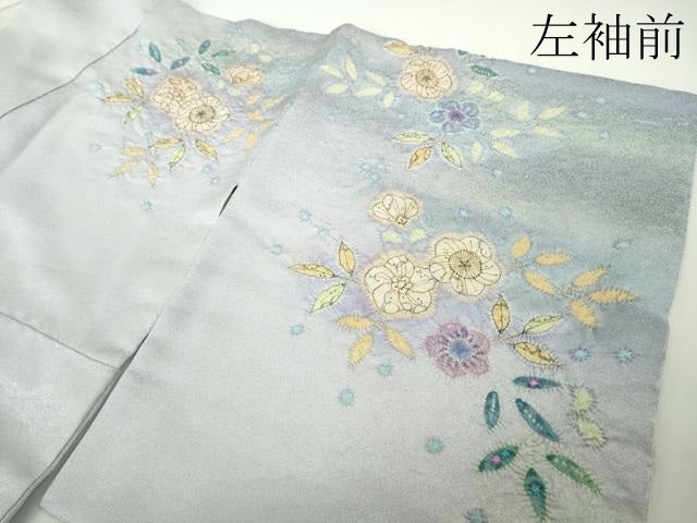 平和屋本店●最高級　二代目　久保田一竹　幻の辻が花　訪問着　背抜き仕立て　暈し染め　金通し地　ロング丈　逸品　DZAB8136kh6