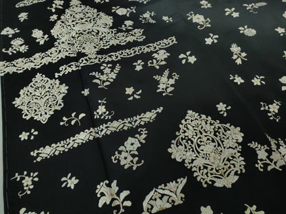 平和屋本店●極上　訪問着　総刺繍　洋花文　暈し染め　金糸　ロング丈　逸品　DZAB8139kh6