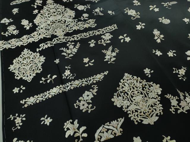 平和屋本店●極上　訪問着　総刺繍　洋花文　暈し染め　金糸　ロング丈　逸品　DZAB8139kh6