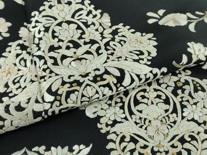 平和屋本店●極上　訪問着　総刺繍　洋花文　暈し染め　金糸　ロング丈　逸品　DZAB8139kh6