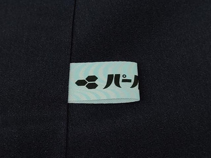 平和屋本店●極上　訪問着　総手刺繍　駒刺繍　胡蝶蘭　鉄紺色地　暈し染め　金糸　ロング丈　逸品　DZAB8140kh6