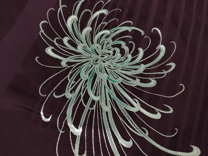 平和屋本店∞極上　長羽織　乱菊　銀彩　逸品　未使用　DZAB8143kh6