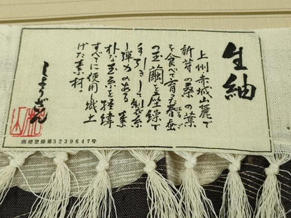 平和屋本店●極上　染織の名門　しょうざん  生紬　訪問着　風景花舟文　暈し染め　証紙付き　逸品　未使用　DZAB8147kh6