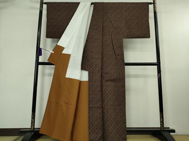 平和屋本店●極上　本場琉球　読谷山花織　紬地　楠元キク作　草木染　証紙付き　逸品　DZAB8149kh6