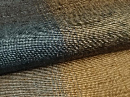 平和屋本店●極上　郡上紬　草木染　宗広ふきゑ作　格子　逸品　未使用　DZAB8150kh6