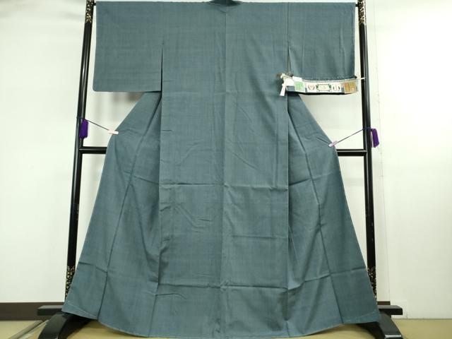 平和屋本店○極上 本場結城紬 重要無形文化財 奥順謹製 色無地