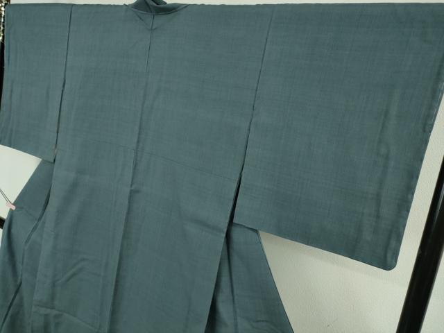 平和屋本店○極上 本場結城紬 重要無形文化財 奥順謹製 色無地