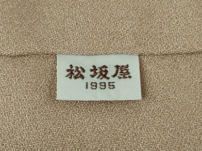 平和屋本店●極上　創業460年・千總　訪問着　刺繍　吹寄せ文　胡桃染色地　金彩　松坂屋扱い　逸品　DZAB8163kh6