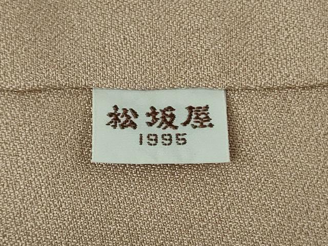 平和屋本店●極上　創業460年・千總　訪問着　刺繍　吹寄せ文　胡桃染色地　金彩　松坂屋扱い　逸品　DZAB8163kh6