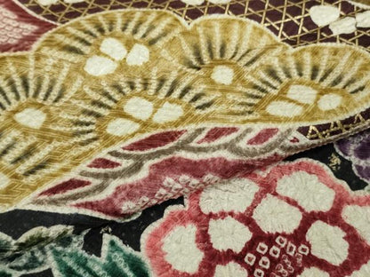 平和屋本店●極上　振袖　総絞り　吉祥花文　暈し染め　金彩　逸品　DZAB8166kh6