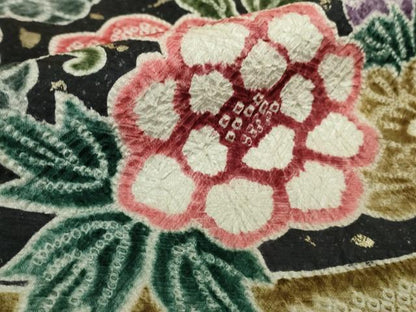 平和屋本店●極上　振袖　総絞り　吉祥花文　暈し染め　金彩　逸品　DZAB8166kh6