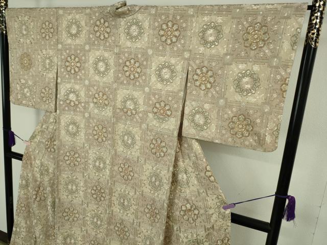平和屋本店●極上　中国三大刺繍　蘇州刺繍　総刺繍　訪問着　蜀江花文　金糸　反端付き　逸品　DZAB8169kh6