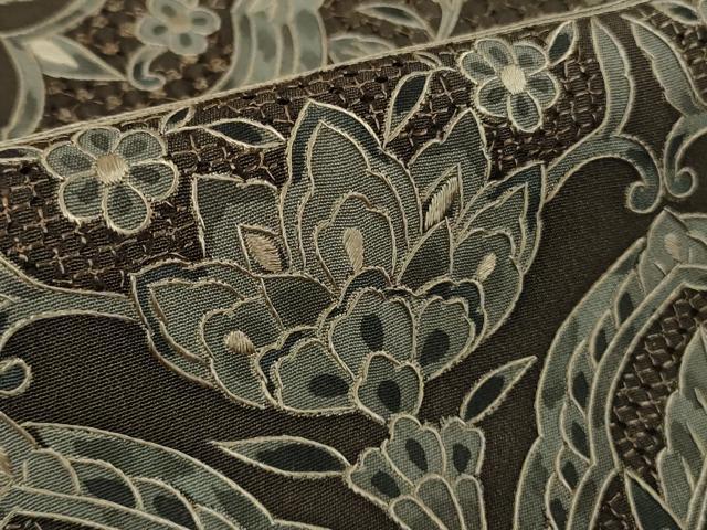 平和屋本店●極上　中国三大刺繍　スワトウ刺繍　汕頭刺繍　訪問着　更紗花唐草文　逸品　DZAB8170kh6