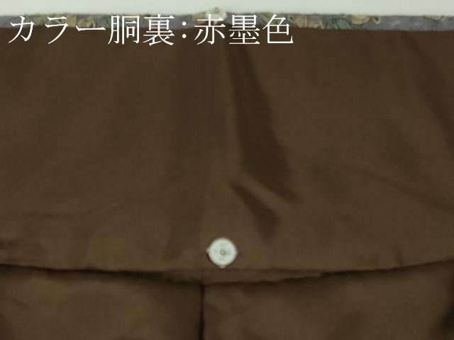 平和屋本店●極上 中国三大刺繍 スワトウ刺繍 汕頭刺繍 総刺繍 訪問着 エジプト壁画文様 象 人物 鳥 金糸　鬼しぼ縮緬　逸品　DZAB8172kh6