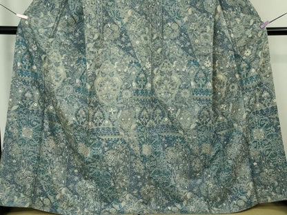 平和屋本店●極上　中国三大刺繍　スワトウ刺繍　汕頭刺繍　訪問着　切嵌花唐草文　金糸　逸品　DZAB8174kh6