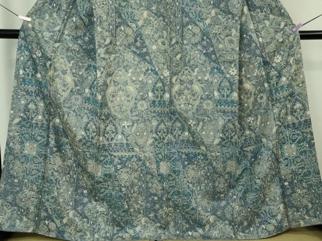 平和屋本店●極上　中国三大刺繍　スワトウ刺繍　汕頭刺繍　訪問着　切嵌花唐草文　金糸　逸品　DZAB8174kh6