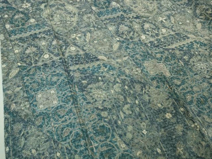 平和屋本店●極上　中国三大刺繍　スワトウ刺繍　汕頭刺繍　訪問着　切嵌花唐草文　金糸　逸品　DZAB8174kh6