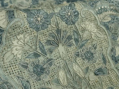平和屋本店●極上　中国三大刺繍　スワトウ刺繍　汕頭刺繍　訪問着　切嵌花唐草文　金糸　逸品　DZAB8174kh6