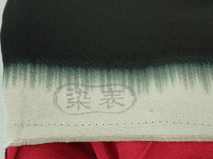 平和屋本店●極上 相良刺繍 総刺繍 お引きずり・引き振袖 結婚式 舞妓 芸妓 芸者 群鶴花文 黒地　金糸　仮絵羽　逸品　未使用　DZAB8183kh6