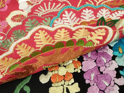平和屋本店●極上 相良刺繍 総刺繍 お引きずり・引き振袖 結婚式 舞妓 芸妓 衣装 駒刺繍 花車 暈し染 金糸 仮絵羽 逸品 未使用 DZAB8191kh6