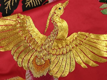 平和屋本店●極上 相良刺繍 総刺繍 色打掛 和装 婚礼 結婚式 花嫁 神社挙式 駒刺繍 鳳凰 花車 金銀糸 仮絵羽 逸品 未使用 DZAB8193kh6