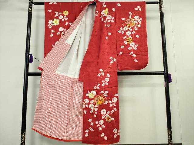 平和屋本店∵極上　創業460年・千總　女の子　十三参り　子供　祝着　振袖　刺繍　糸車　舞花　金彩　逸品　DZAB8210kh6