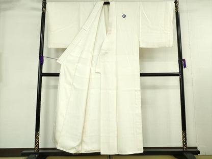 平和屋本店●極上　男性　色紋付・長羽織セット　象牙色　逸品　DZAB8213kh6
