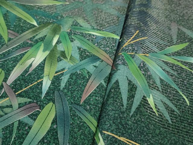 平和屋本店●極上　漆工芸作家　金森一博　訪問着　笹竹文　暈し染め　銀糸　さが美扱い　逸品　DZAB8221kh6