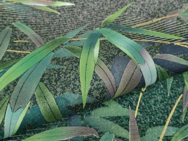 平和屋本店●極上　漆工芸作家　金森一博　訪問着　笹竹文　暈し染め　銀糸　さが美扱い　逸品　DZAB8221kh6