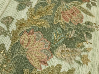 平和屋本店●極上　中国三大刺繍　スワトウ刺繍　汕頭刺繍　総刺繍　訪問着　更紗花文　暈し染め　金糸　逸品　DZAB8225kh6