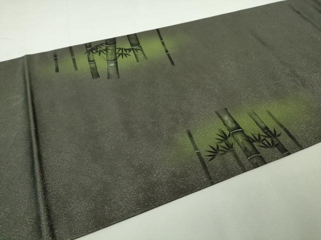平和屋本店●極上　訪問着・袋帯セット　手描き　虎　トラ　藍鉄色地　暈し染め　逸品　DZAB8235kh6