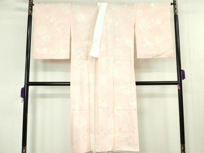 平和屋本店●極上　創業460年・千總　訪問着・長襦袢(無双仕立て)セット　駒刺繍　吉祥花文　金彩　ロング丈　逸品　DZAB8237kh6