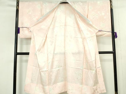 平和屋本店●極上　創業460年・千總　訪問着・長襦袢(無双仕立て)セット　駒刺繍　吉祥花文　金彩　ロング丈　逸品　DZAB8237kh6