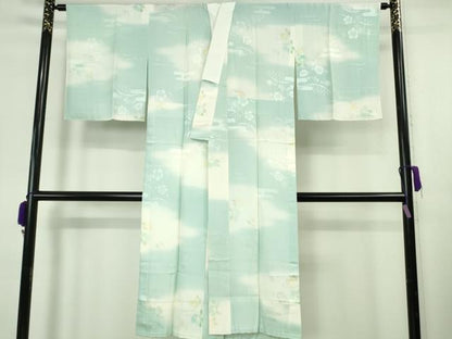 平和屋本店●極上　吉乃一廉　幻の辻が花　訪問着・長襦袢(無双仕立て)セット　暈し染め　銀通し地　逸品　未使用　DZAB8238kh6