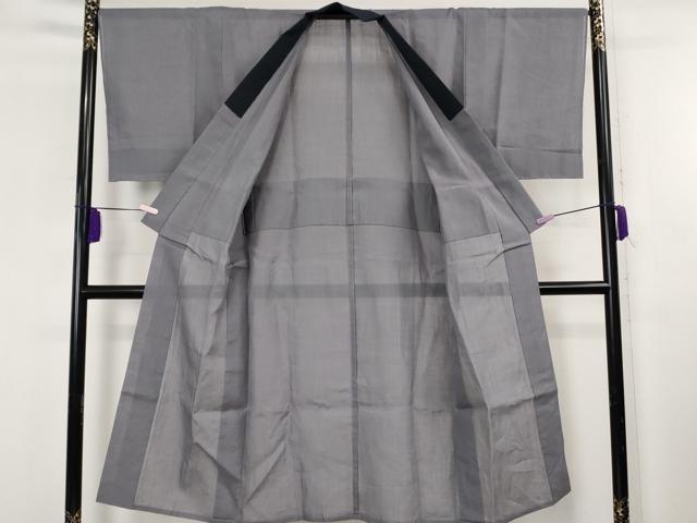 平和屋着物＊極上　夏物　男性　本場小千谷ちぢみ　麻　長襦袢　和光謹製　鈍色　反端付き　逸品　未使用　DZAB8243kh6