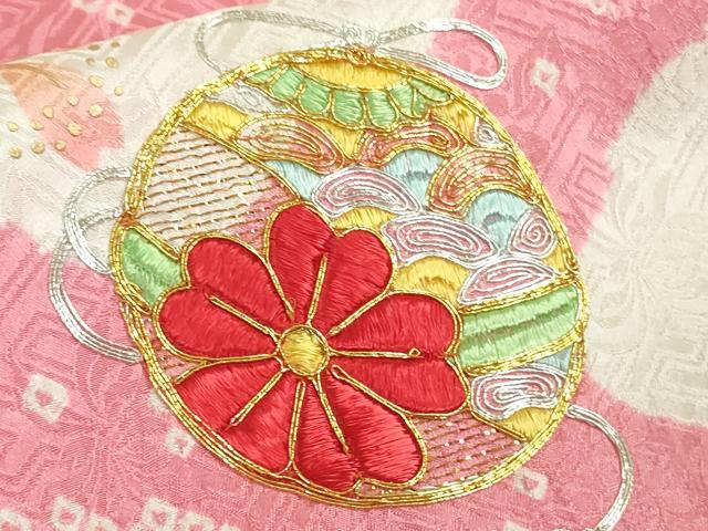 平和屋本店[]極上 七五三 女の子 7歳 祝着・襦袢(無双仕立て・半衿刺繍)セット 駒刺繍 絞り 毬 鈴 金糸 逸品 DZAB8245kh6