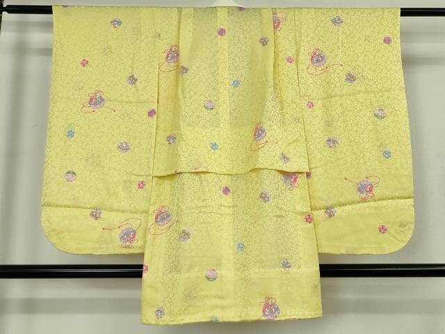 平和屋本店[]極上 七五三 女の子 7歳 祝着・襦袢(無双仕立て・半衿刺繍)セット 駒刺繍 絞り 毬 鈴 金糸 逸品 DZAB8245kh6