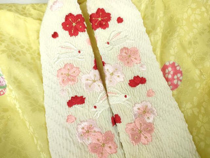 平和屋本店[]極上 七五三 女の子 7歳 祝着・襦袢(無双仕立て・半衿刺繍)セット 駒刺繍 絞り 毬 鈴 金糸 逸品 DZAB8245kh6