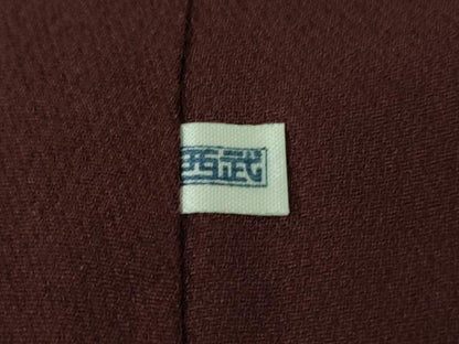 平和屋本店●極上　創業460年・千總　振袖　刺繍　松　梅　楓　赤褐色地　金彩　西武百貨店扱い　反端付き　逸品　DZAB8250kh6