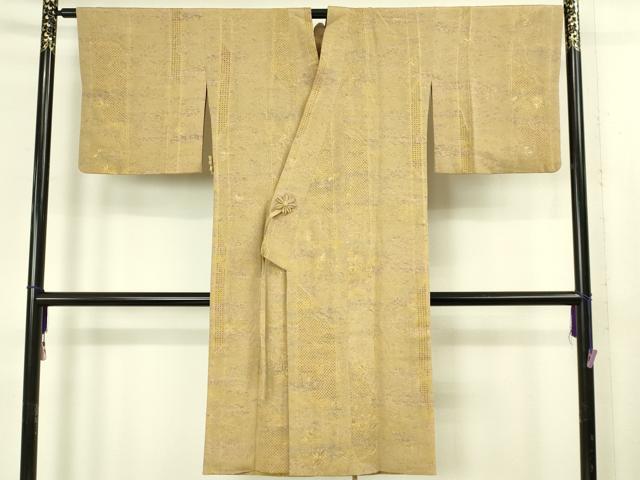 平和屋着物∞極上　中国三大刺繍　スワトウ刺繍　汕頭刺繍　道中着　ロング丈　草花文　逸品　DZAB8284kh6