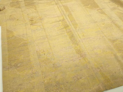 平和屋着物∞極上　中国三大刺繍　スワトウ刺繍　汕頭刺繍　道中着　ロング丈　草花文　逸品　DZAB8284kh6