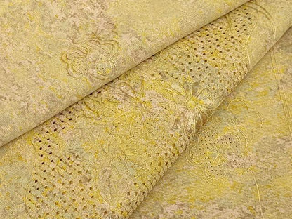 平和屋着物∞極上　中国三大刺繍　スワトウ刺繍　汕頭刺繍　道中着　ロング丈　草花文　逸品　DZAB8284kh6