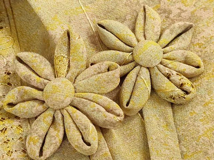 平和屋着物∞極上　中国三大刺繍　スワトウ刺繍　汕頭刺繍　道中着　ロング丈　草花文　逸品　DZAB8284kh6