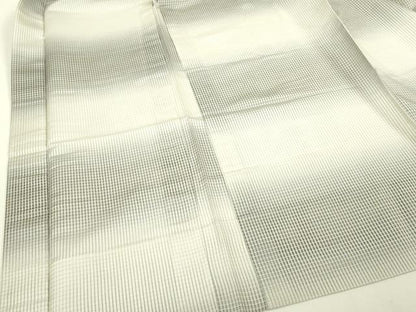 平和屋着物∞極上　長羽織　スリーシーズン　春夏秋　塵除け　縦絽　市松文様　暈し染め　逸品　DZAB8289kh6