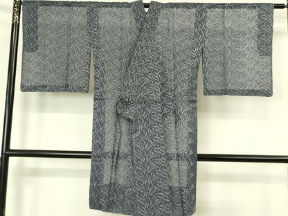 平和屋着物∞極上　道中着　スリーシーズン　春夏秋　塵除け　オーガンジー　ロング丈　刺繍　薄　薄い羊羹色地　反端付　逸品 DZAB8297kh6